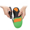 Flat foot correction insole leg shape correction shock-absorbing insole adjustable sports full pad - Green black PU arch (can be trimmed) / Adult XS (sizes 35-37)