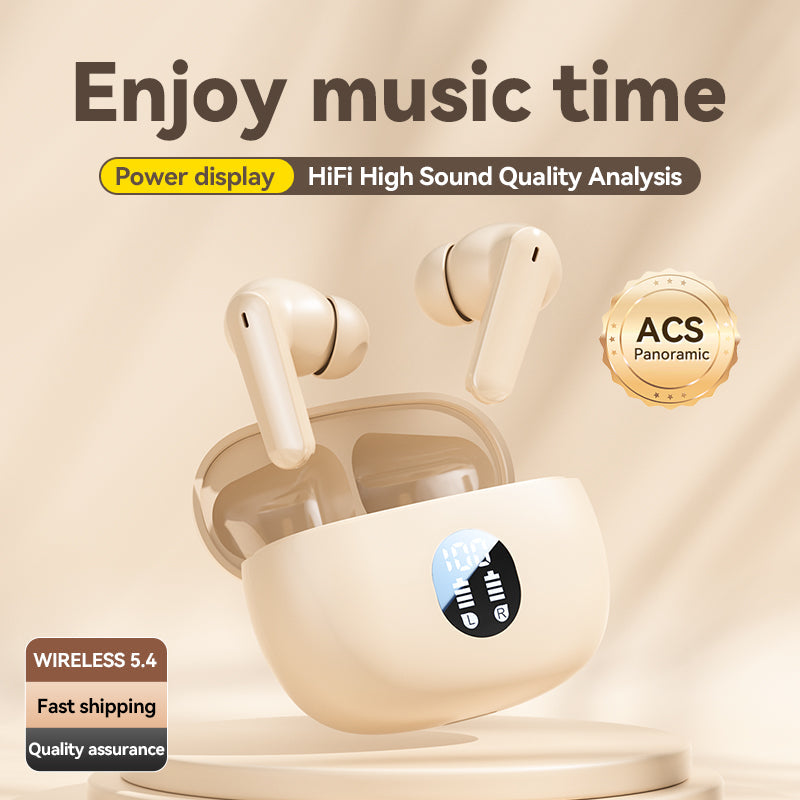 M69 Wireless Bluetooth Earphones In Ear Mini Long Range Sports Noise Reduction Universal Digital Display Earphones