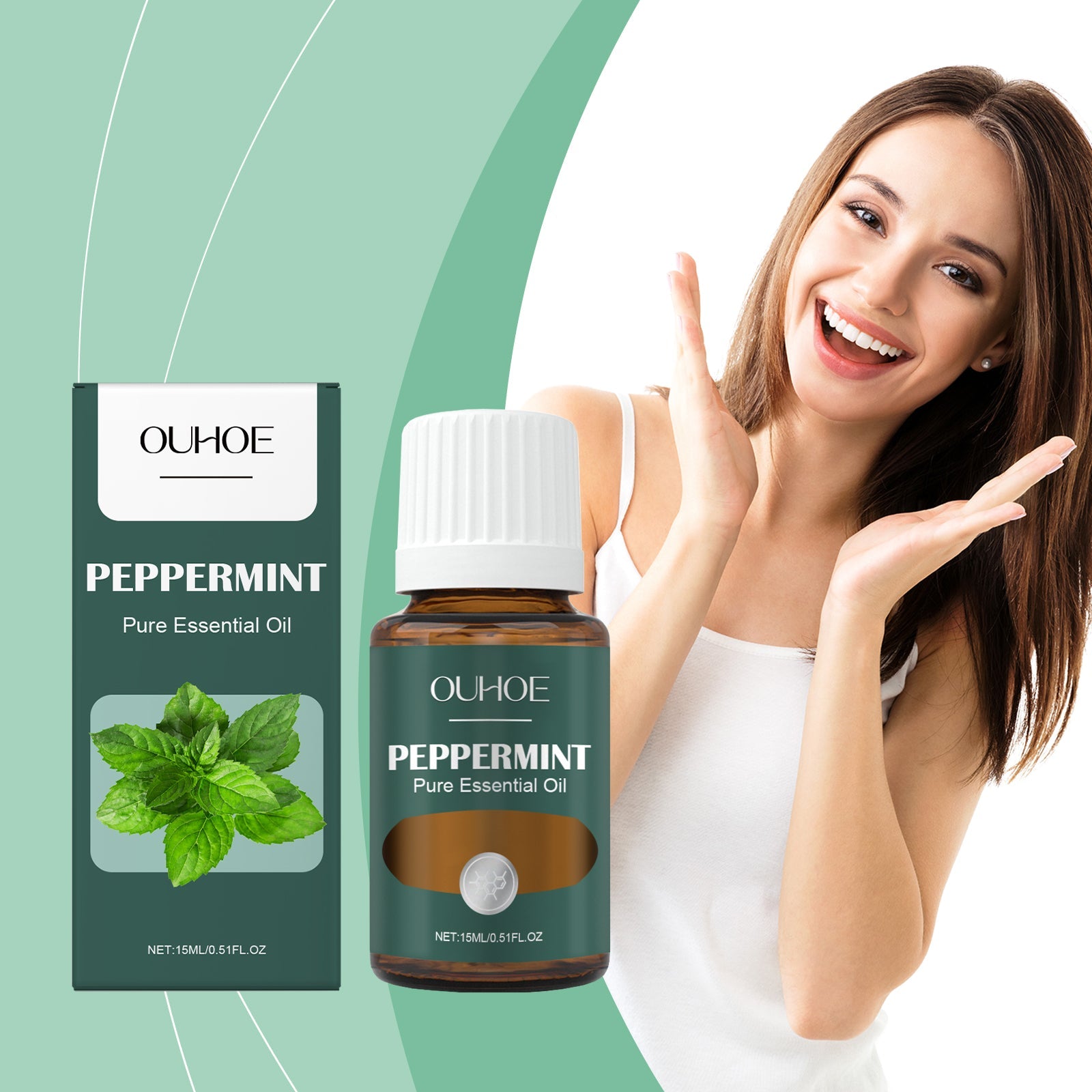 Mint Soothing Massage Oil, Skin Care Moisturizing Body Care Plant Essential Oil Massage Oil