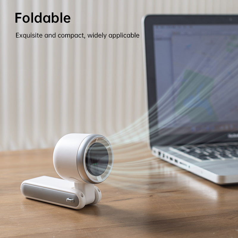 2025 New Portable Electric Fan: Foldable, High - Power, USB - Rechargeable, Wearable Neck Fan