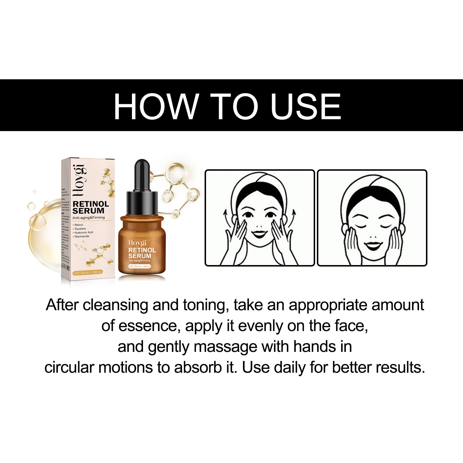 Retinol Anti-Wrinkle Essence Reduces Fine Lines, Firming, Moisturizing And Brightening Anti-Aging Essence