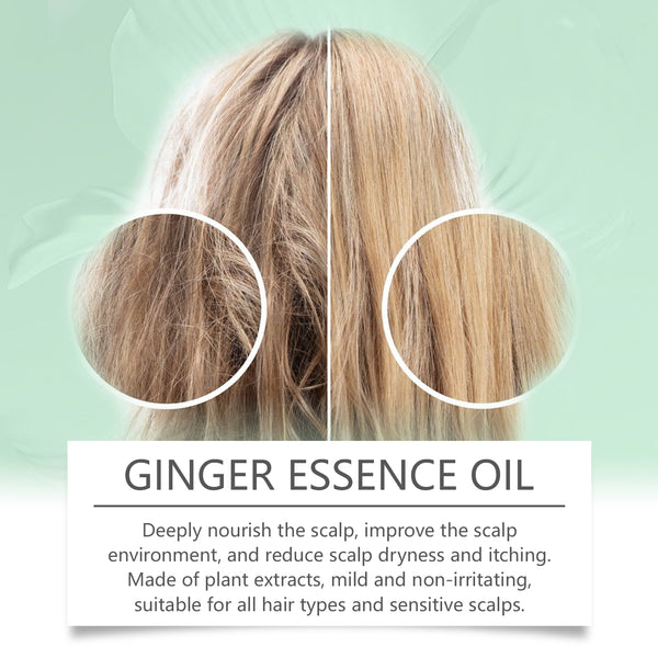 Ginger Hair Care Essential Oil Mild Ingredients Herbal Ginger Nourishes Hair Soft Beautiful Essential Oil
