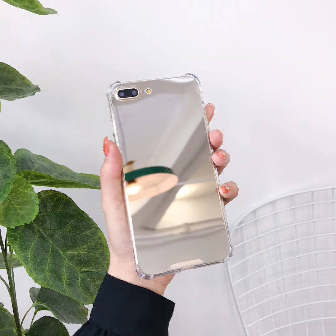 Gasbag Drop Proof Mirror Case for iphone XR XS MAX 13 14 Plus  Airbag Soft TPU Phone Cover