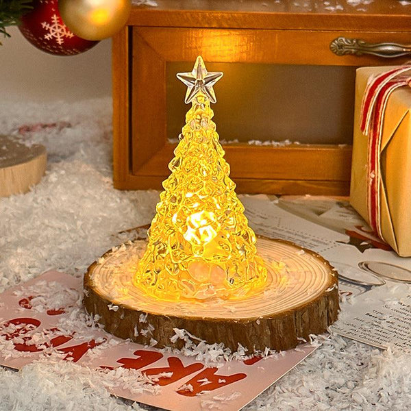 Christmas Star Tree Night Light LED Room Decoration Iceberg Atmosphere Light Children's Christmas Gift Desktop Ornament