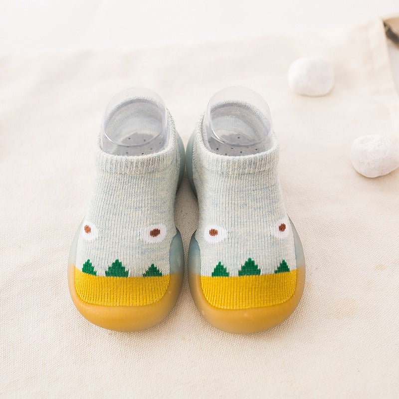 Spring and Autumn Children's Indoor and Outdoor Socks Shoes Baby Step Shoes Boys and Girls Summer Breathable Little Monster Wear resistant Board Shoes