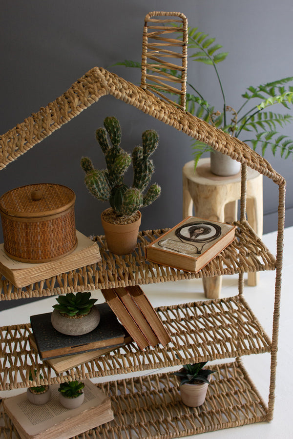 Woven Seagrass House with Shelves - Gifts for You 'n Me
