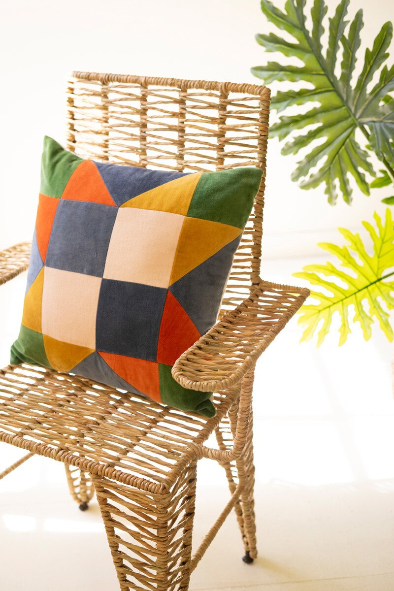 SET OF 2 - IRON AND SEAGRASS ARMCHAIR