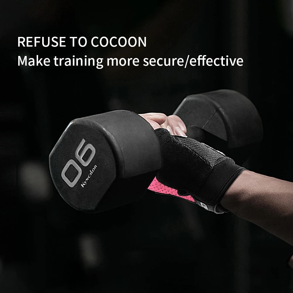 Outdoor sports fitness gloves anti slip and wear-resistant silicone half finger exposed riding gloves