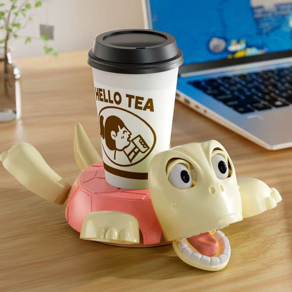 3D - printed Panicked Turtle Coaster: Insulated, for stress relief, doubles as mug base decor