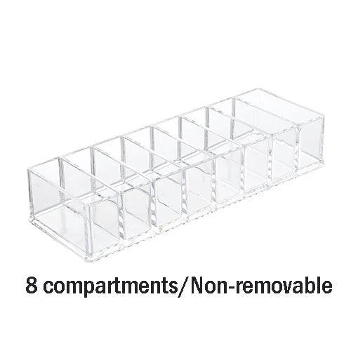 Household Transparent Divided Cosmetic Storage Box Sorting and Detachable Plastic Desktop Storage Box