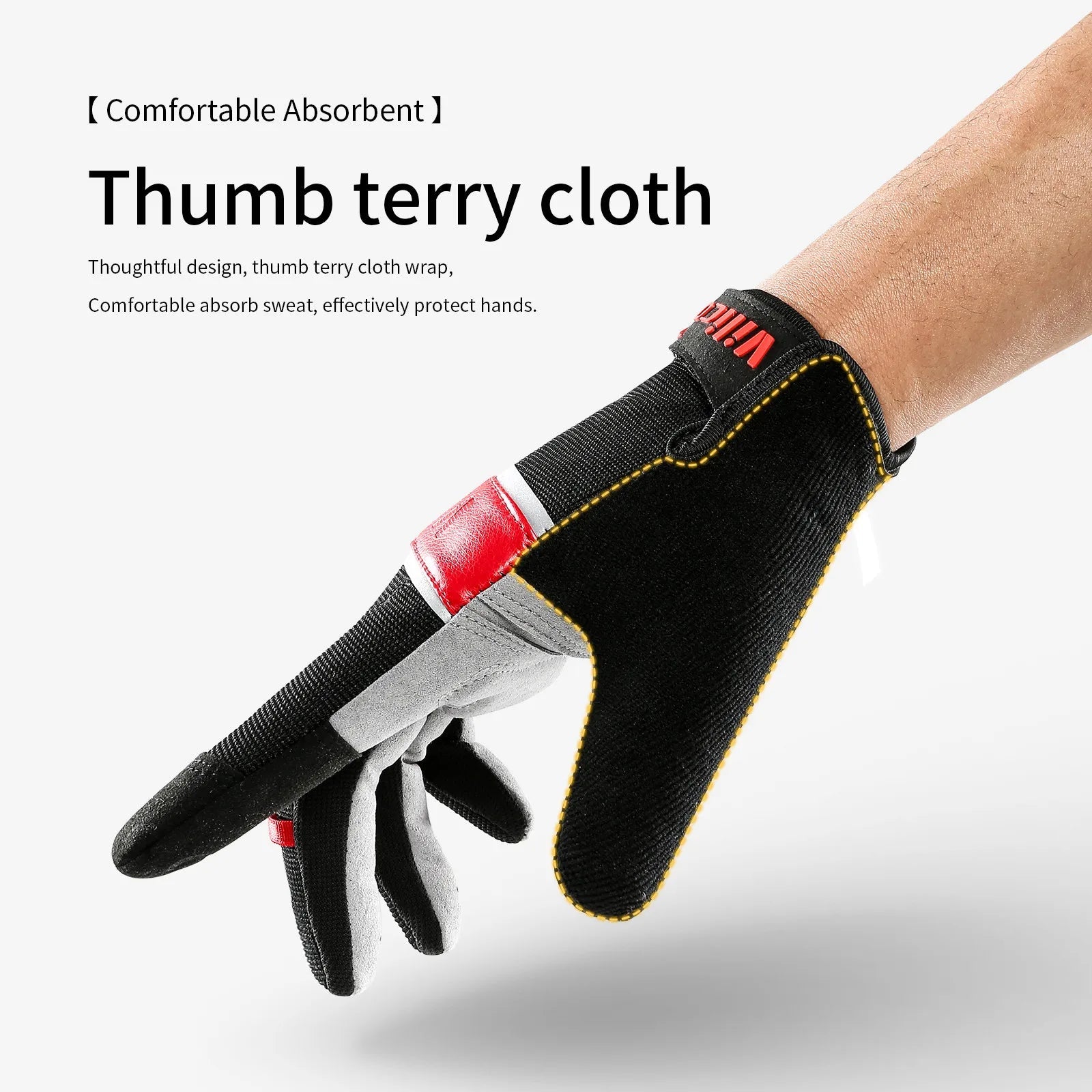 Outdoor sports riding gloves wear-resistant shock-absorbing and touch screen mountain bike gloves