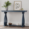 48-Inch Rustic Vintage Console Table --- Farmhouse Style Entryway Table with Open Shelf and Sturdy Construction (Navy) - N715P171301M
