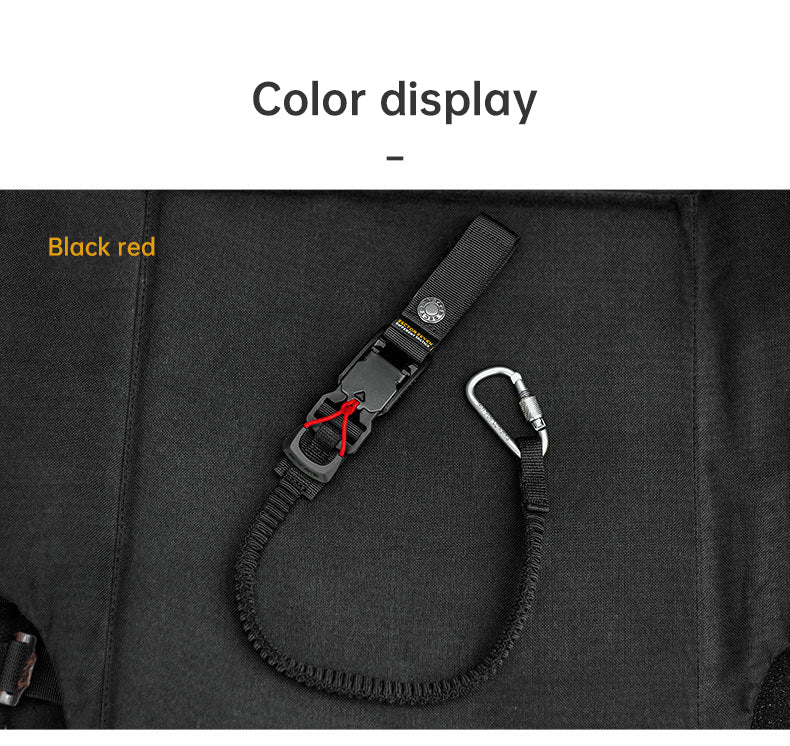 Func. tool rope, equip. tools, phone anti-loss hooks, bag & pant dec. ropes