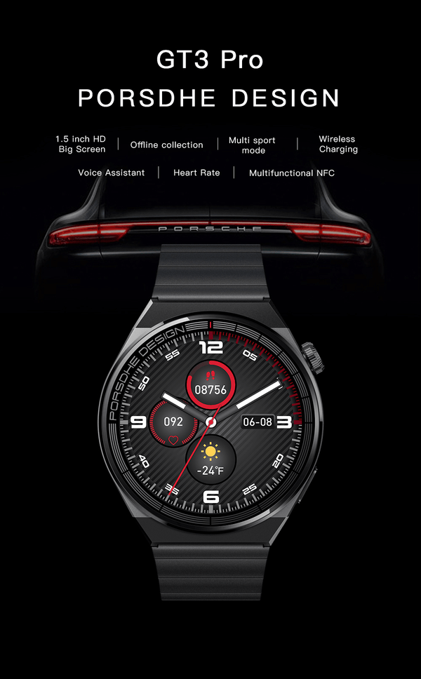 GS GT3 Pro Smart Watch Heart Rate, Blood Pressure, Blood Oxygen Monitoring Bluetooth Sports Watch Bracelet