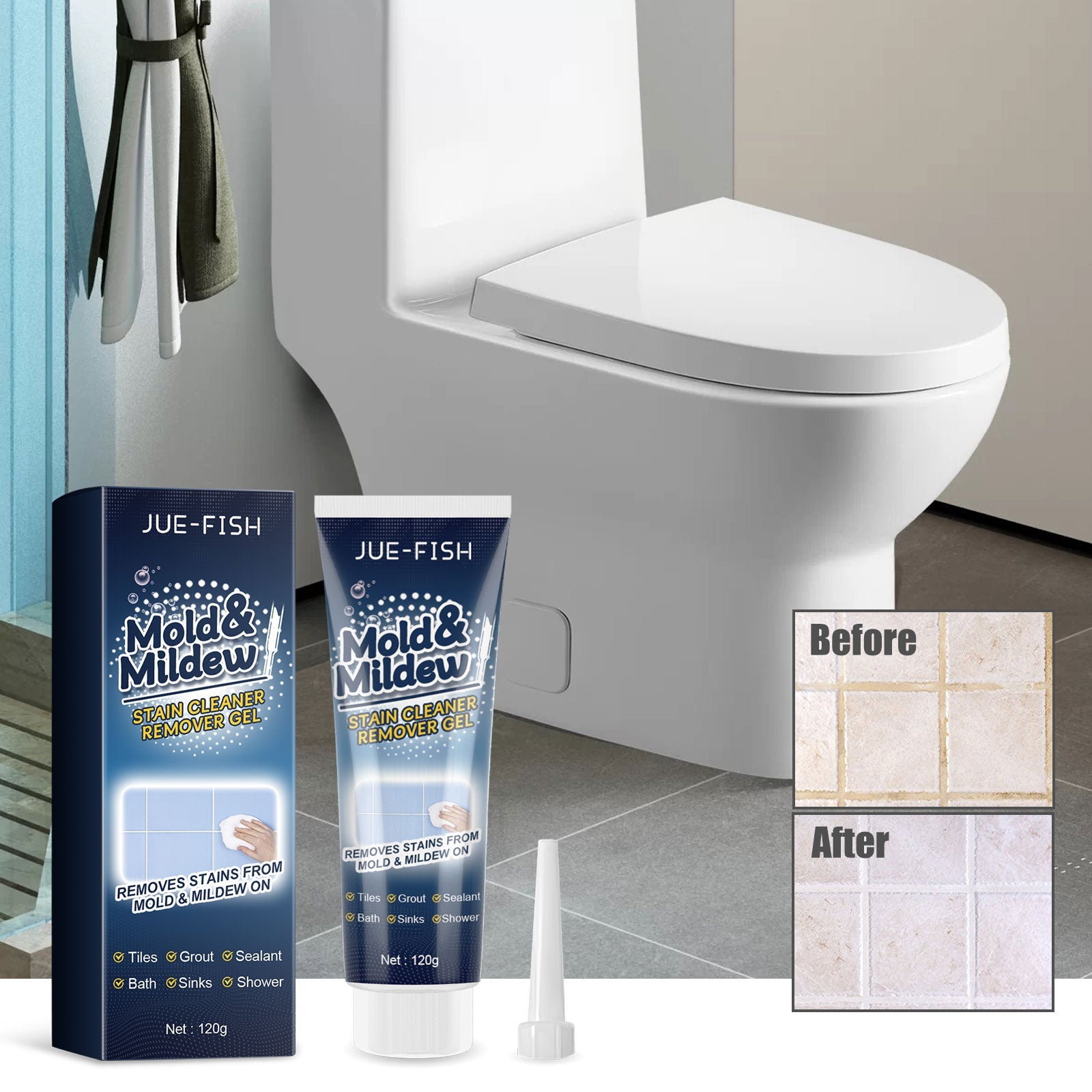 Mildew Remover Gel Multi-functional Mildew Remover Wall Tile Gap Bathroom Ceiling Cleaner