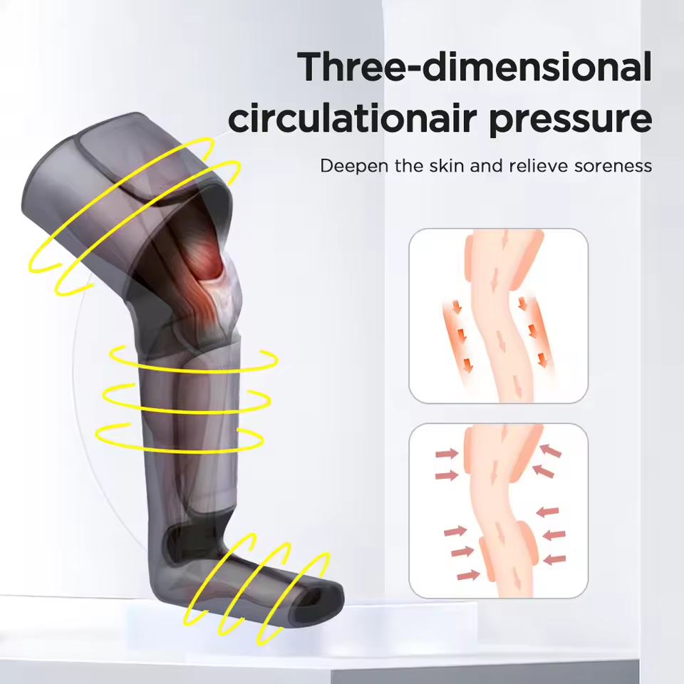 Foot compressed air pressure household electric leg massager air wave leg massager