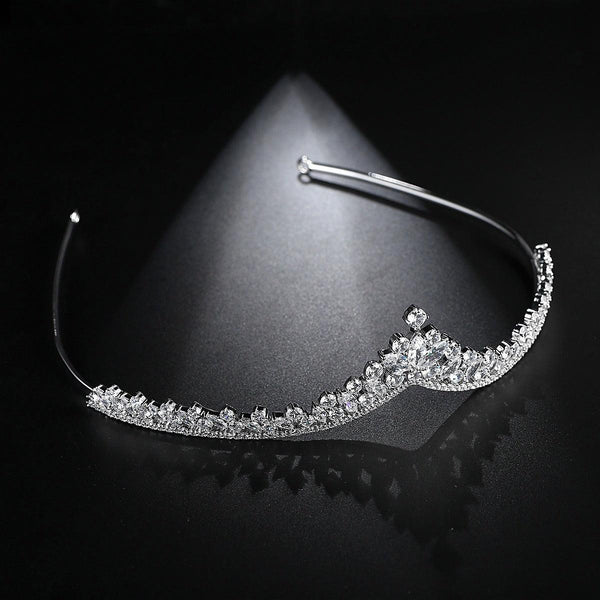 Crown Wedding Copper Set 3A Zircon Fashion Hair Hoops and Combs Bride Exquisite Headwear Wedding Jewelry for Women