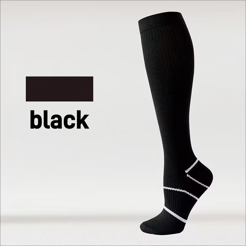 Pressure socks calf socks women's socks solid color thin mesh sweat absorbing breathable odor proof compression socks