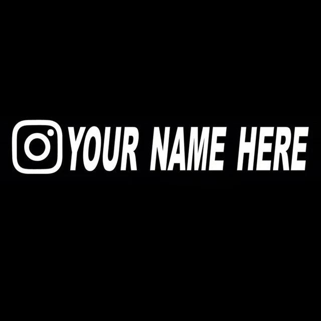 Custom username car stickers personalized Instagram motorcycle vinyl stickers