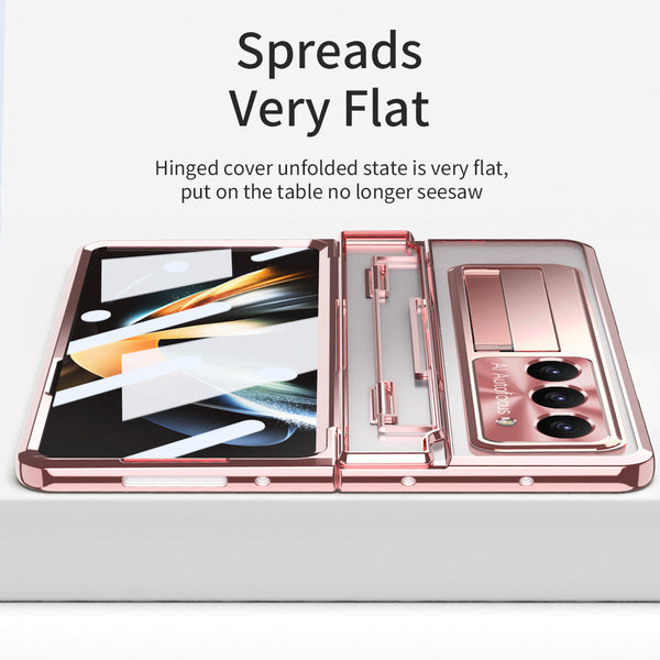 Samsung zfold 6 phone case FOLD5 flat hinge folding pen slot protective cover W23 electroplated lens film suitable