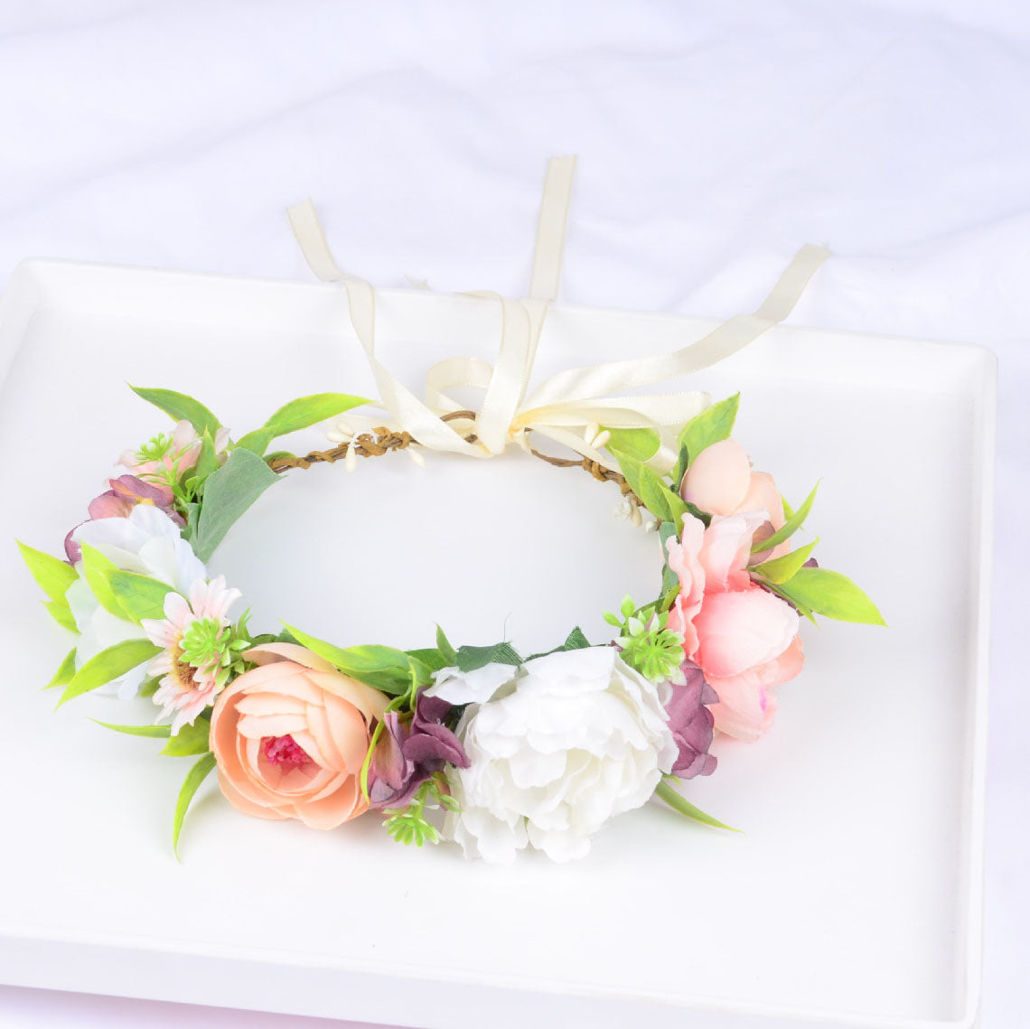 Girl's flower wreath, European and American popular headband, Korean style bride, wedding studio, outdoor photography, headwear