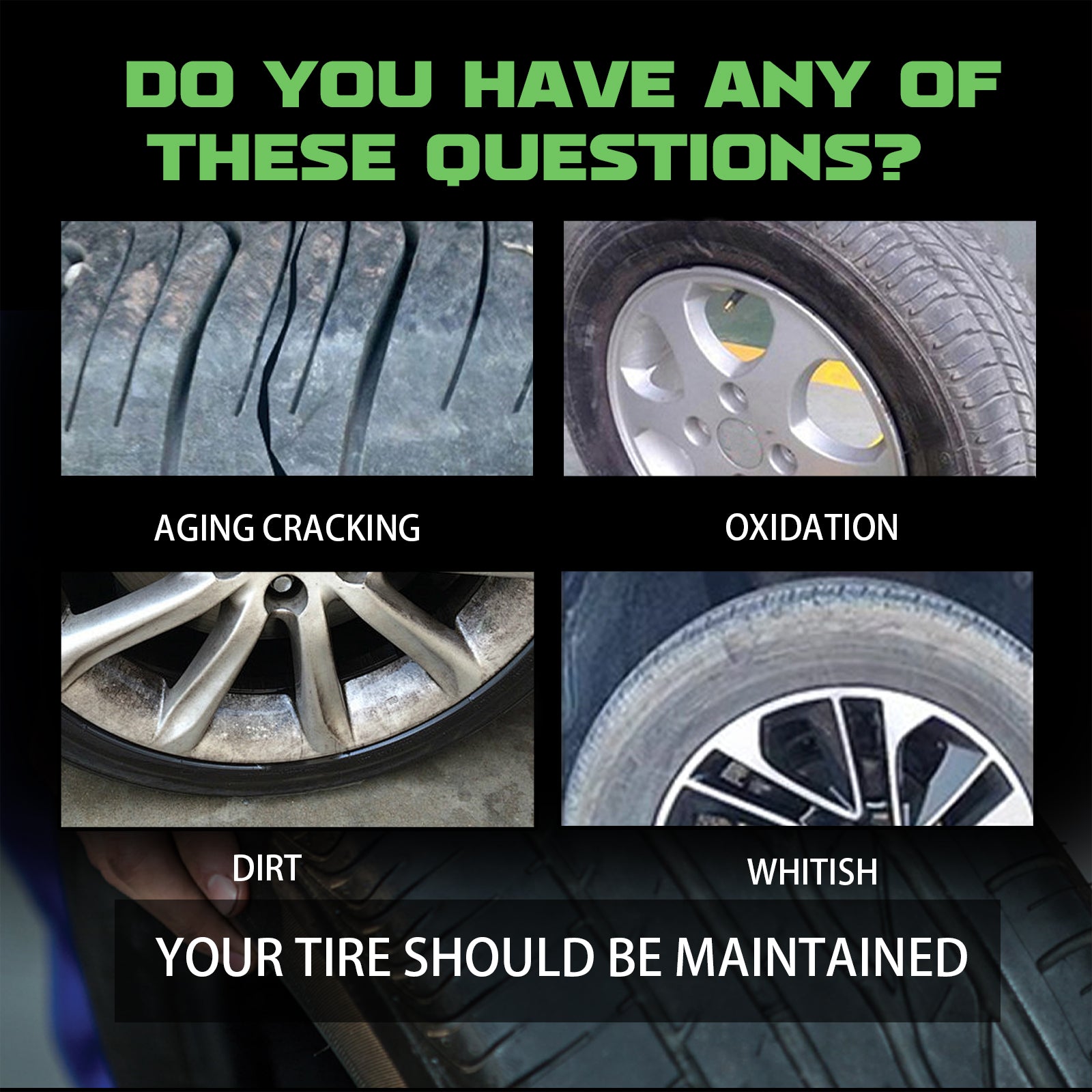 Tire Coating Agent, Automobile Tire Clean Decontamination Anti Aging Renovate Polishing Agent