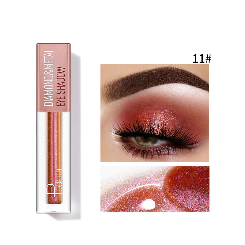 Pudaier Star Diamond Yaojin Liquid Eye Shadow Lying Silkworm Brightens Polarized Mermaid Ji Metal Eye Shadow Liquid