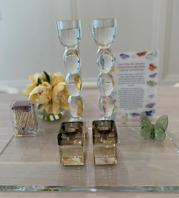 14” Oval Tealight Compatible Candlesticks