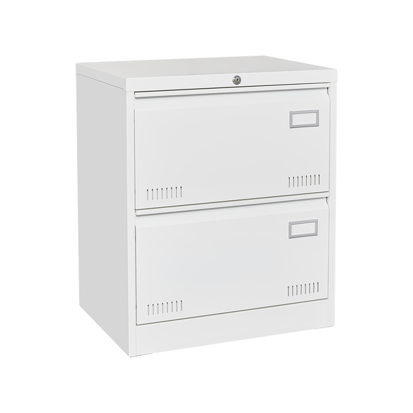 Horizontal file cabinet, 2 drawers, white file cabinet with lock, metal file cabinet with lock, 3 drawers, legal office cabinet