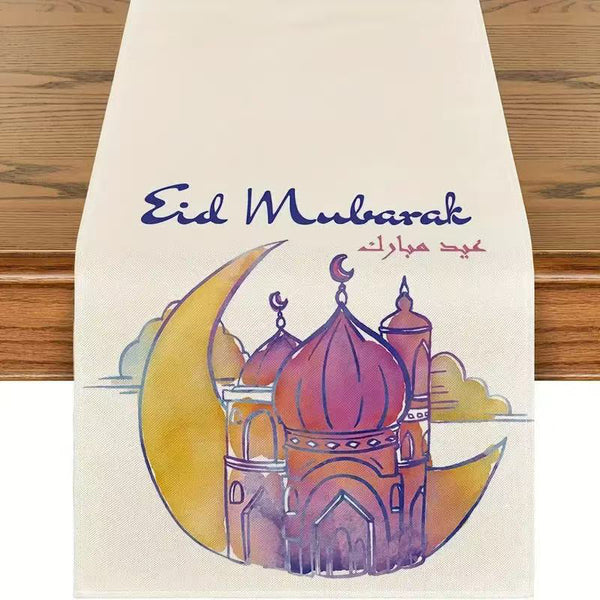 Printed Moon Castle House Tablecloth Home Decoration Party Festival Atmosphere Table Flag