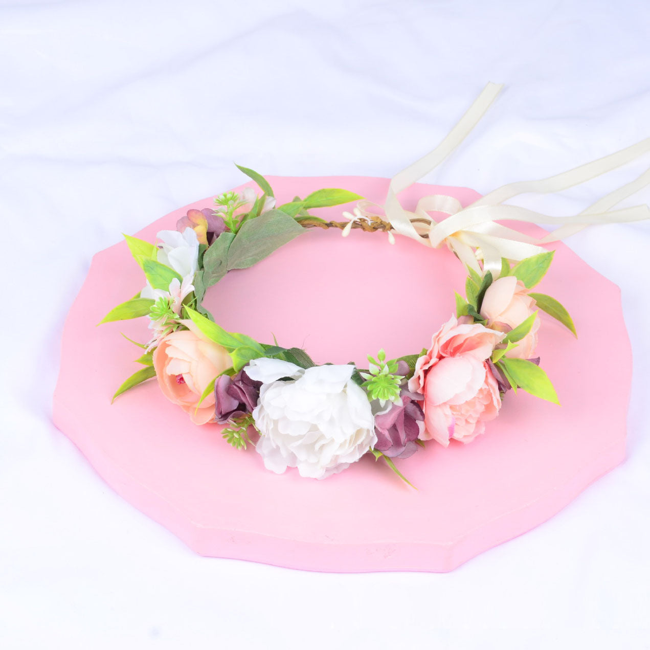 Girl's flower wreath, European and American popular headband, Korean style bride, wedding studio, outdoor photography, headwear