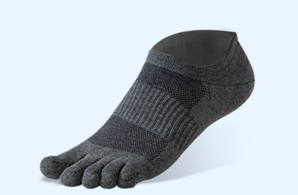 1 pair Pure Cotton Five Finger Short Socks Men Sweat Absorbent Antibacterial Breathable Mesh Boat Socks Running Sports Toe Sock - Gifts for You 'n Me