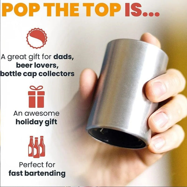 Beer Bottle Opener (Multi-Color),1 PC Stainless Steel Automatic Push Down Quick To Open Small Portable Bottle Cap Openers