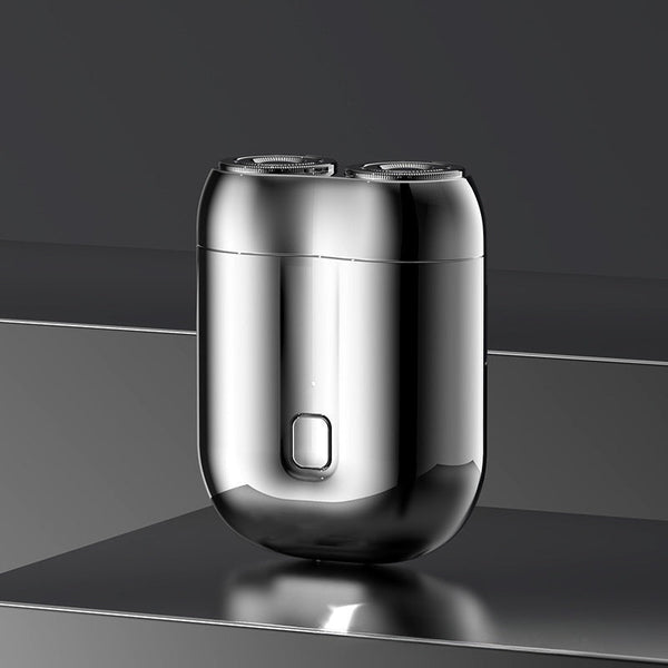 USB rechargeable electric washable shaver, men's dual blade mini travel portable shaver