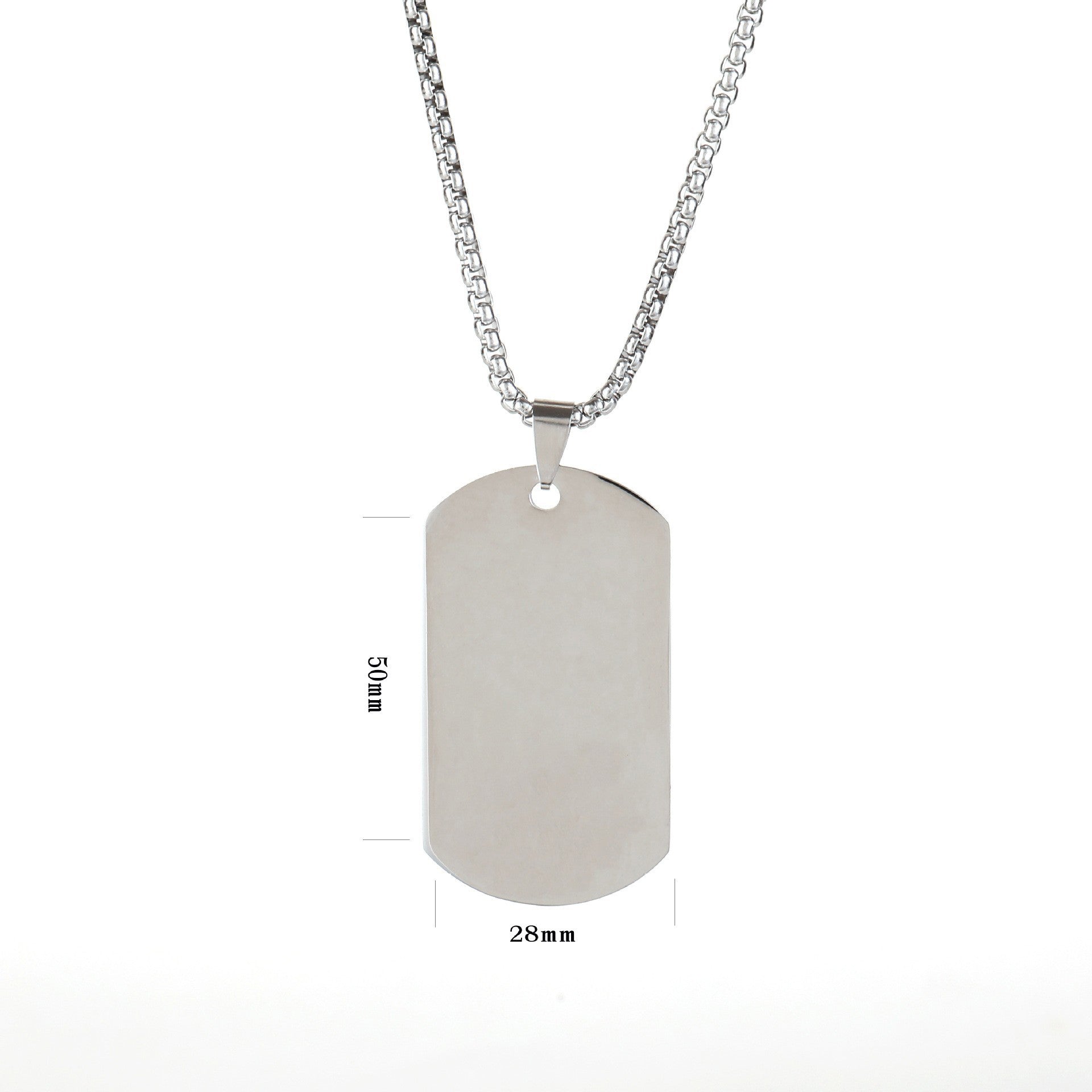 European and American high-end stainless steel military brand necklace engraved pendant jewelry