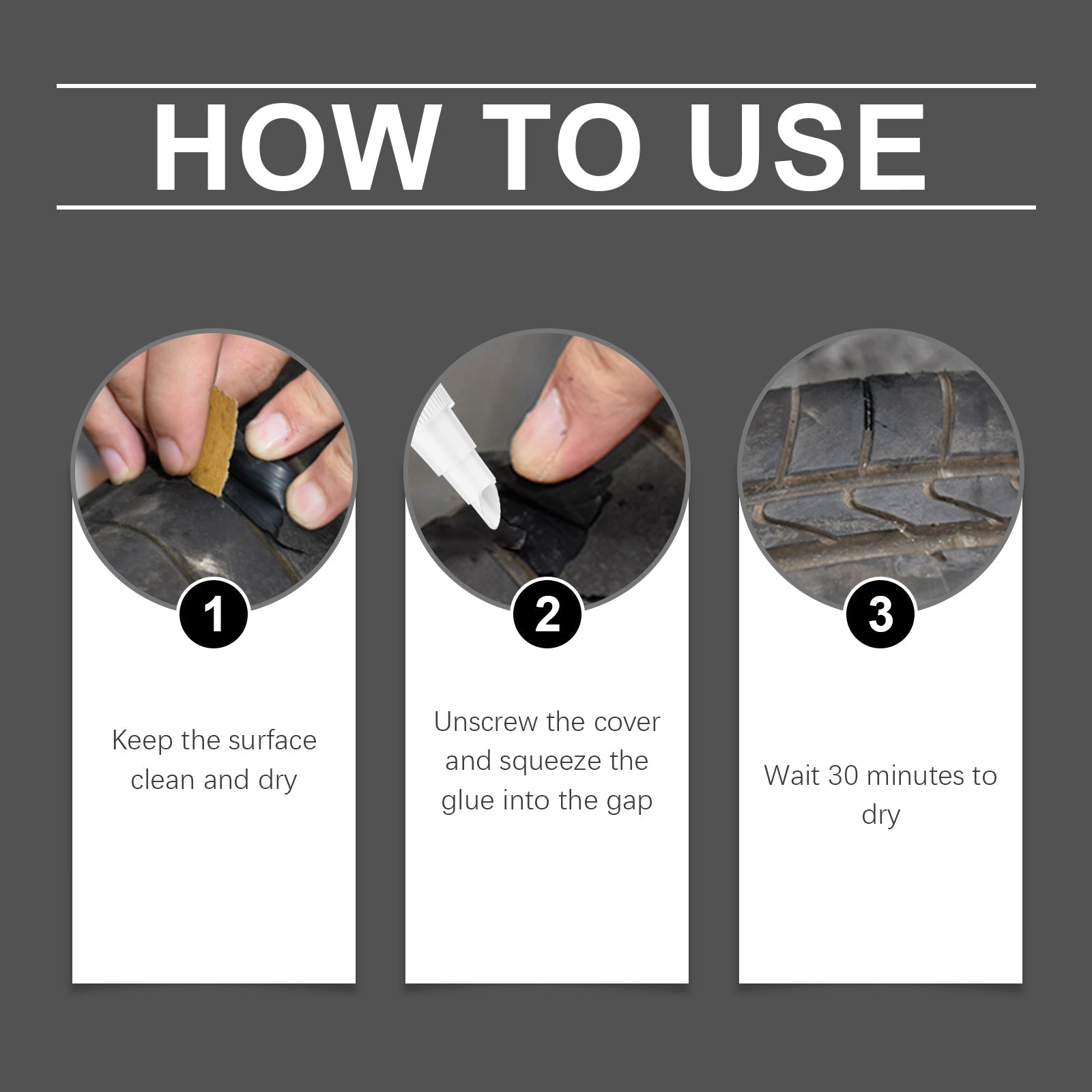 Repair Sealant, Repair Bond Wear-Resistant Simple And Easy To Use Automotive Tire Gap Repair Agent