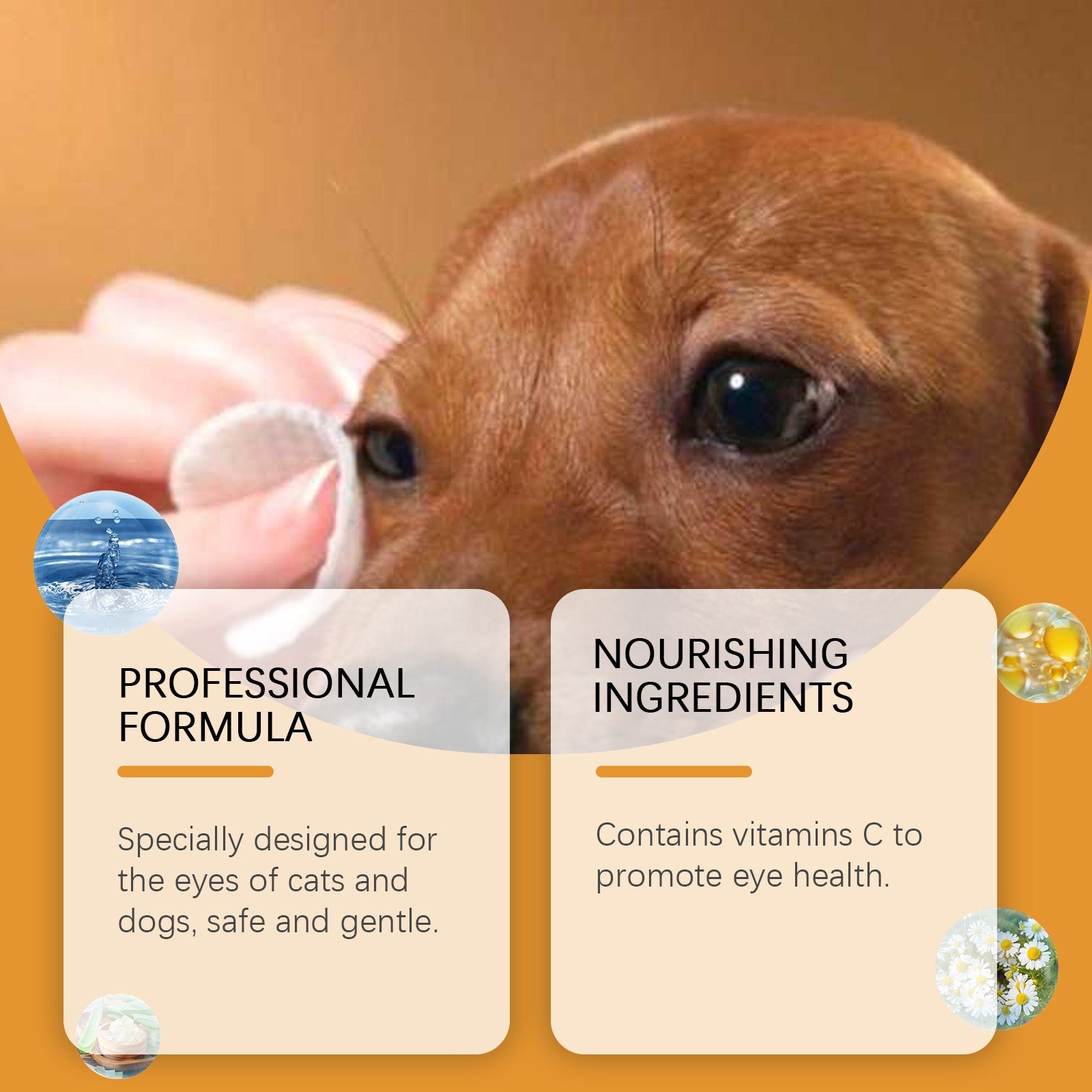 Eye Wipes for Cats and Dogs, Dogs to Tear Stains Cat Pet Eye Cleaning Wet Wipes for Eyes