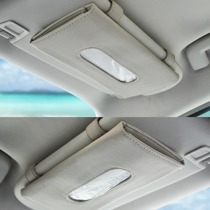 1 Pcs Car Tissue Box Towel Sets Car Sun Visor Tissue Box Holder Auto Interior Storage Decoration for BMW Car Accessories - Gifts for You 'n Me