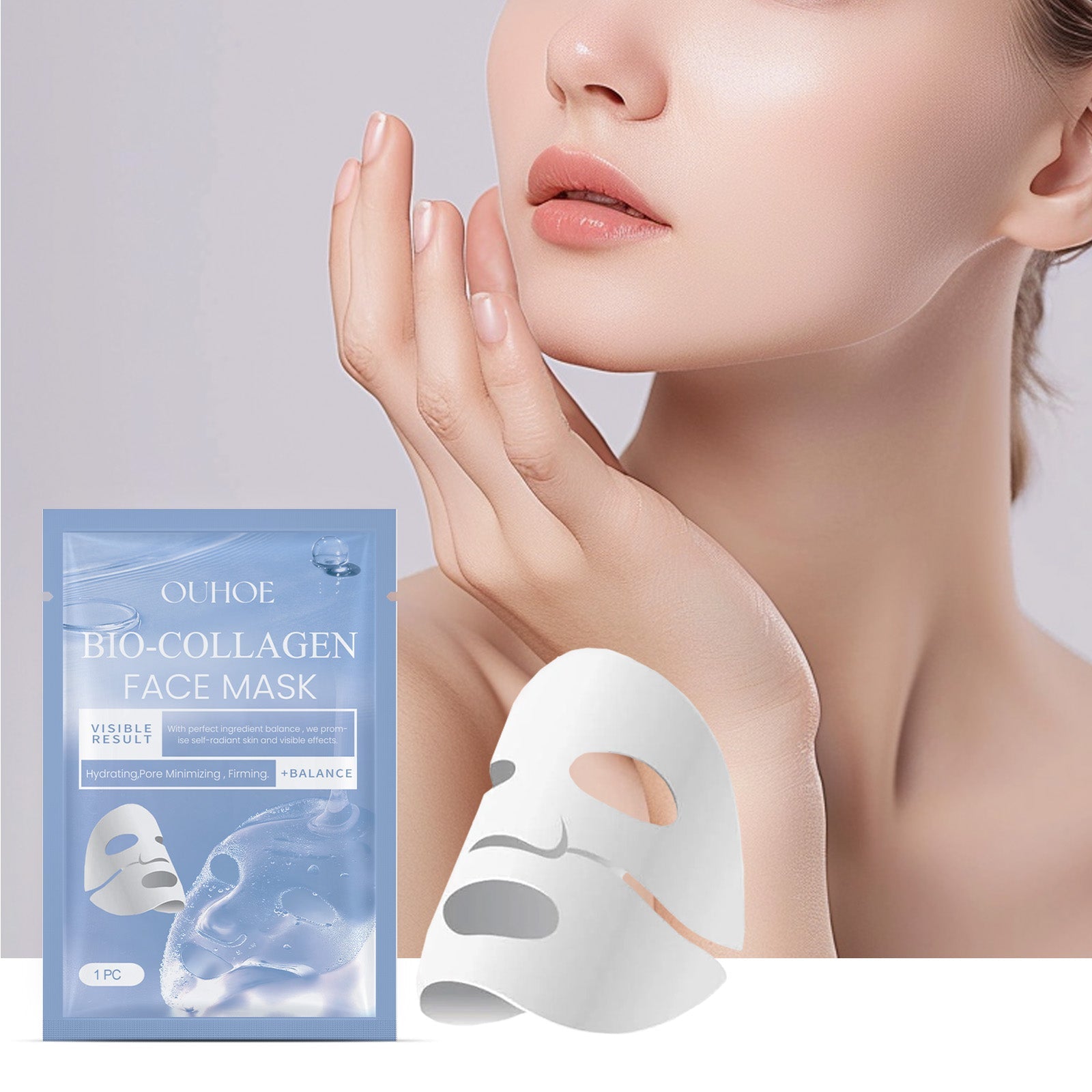 Bio-Collagen Real Deep Mask, It Moisturizes Moisturizing Anti-Wrinkle Fade Out Fine Lines Smooth White Chun Water Skin Mask