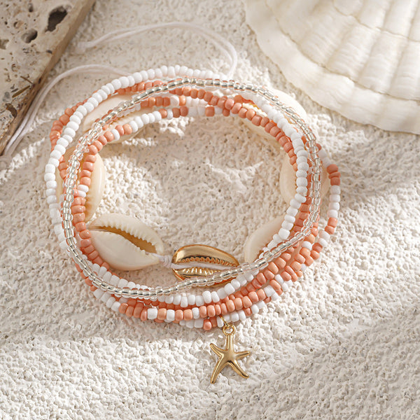 Mermaid Princess Shell Beads Waist Chain Beach Ocean Wind Waist Chain Starfish Body Chain