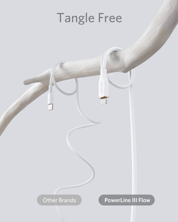 Anker <b>641</b> USB-C to Lightning Cable (Flow, 3 ft Silicone)