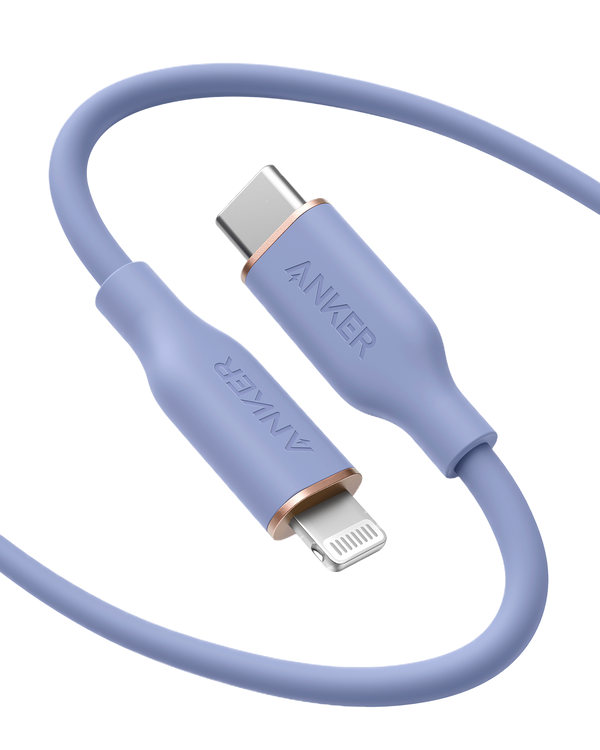 Anker <b>641</b> USB-C to Lightning Cable (Flow, 3 ft Silicone)