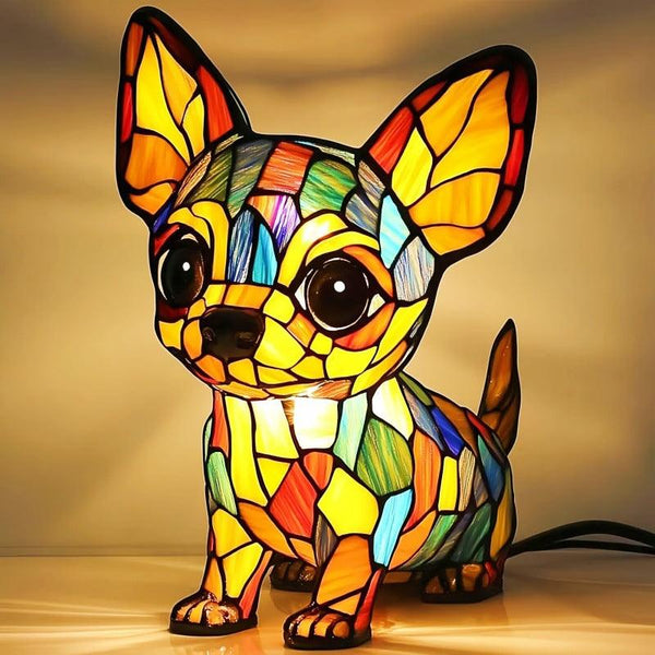 Animal resin LED night light, a cute bedside lamp for living rooms and bedrooms.