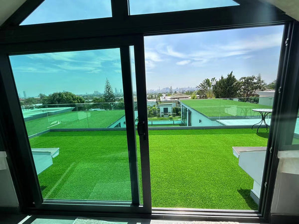 3FTX5FT Outdoor Artificial Grass Runway Blanket, Thick and Realistic Fake Grass Roll Decoration 1.38 