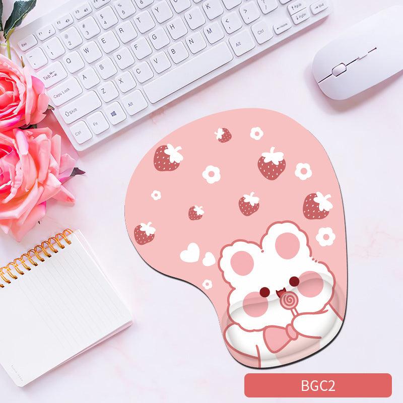 Silicone wrist mouse pad female comfortable computer soft non-slip hand rest pad thick non-slip wrist rest cute game pad
