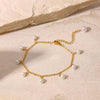 Pearl 18K Gold-Plated Charm Anklet - Gold / One Size