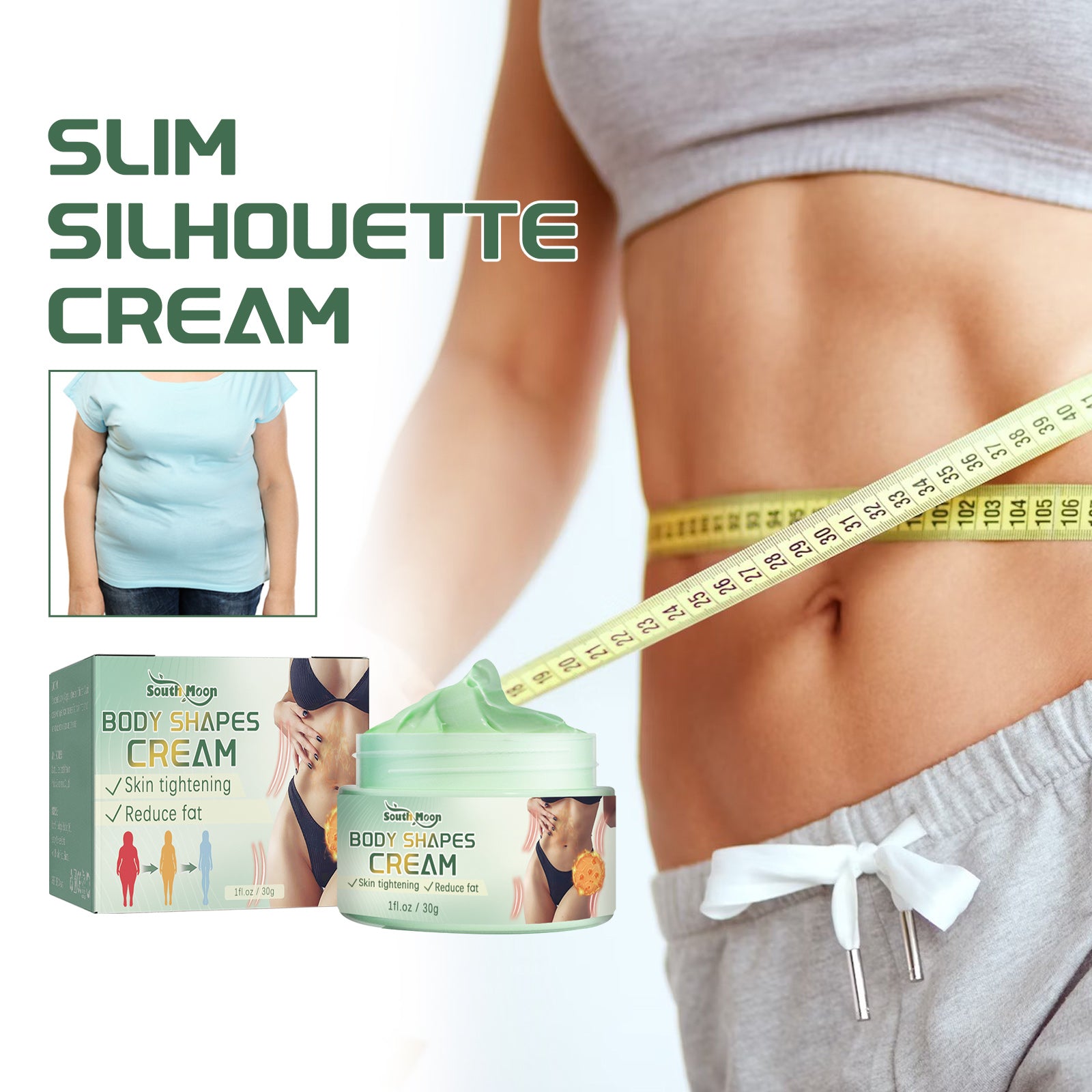 Slim Silhouette Cream, Firming And Soft Body Skin Body Shaping And Slimming Cream