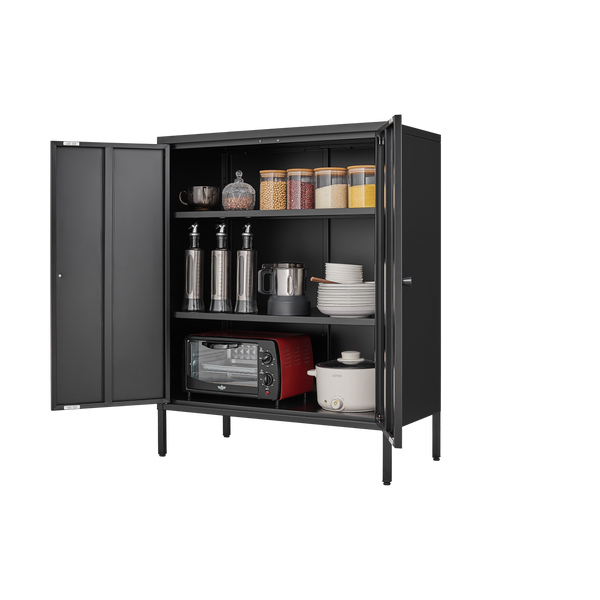 Kitchen Buffet Server Table Accent Sideboard Cupboard Server Buffet Console Table with Doors Cabinet