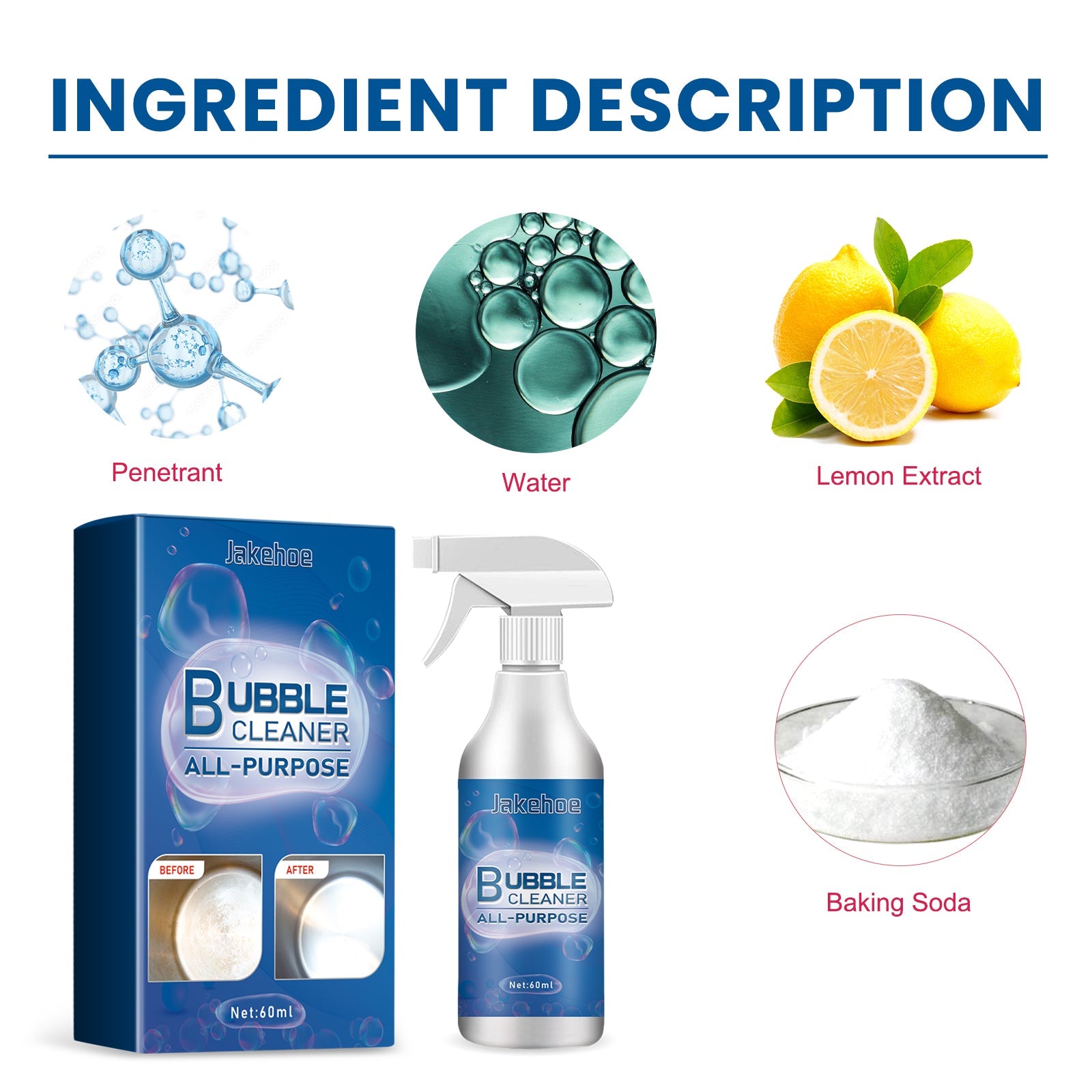 Multi-Purpose Household Foam Cleaner Set, Kitchen Stove Tile Heavy Grease Cleaning