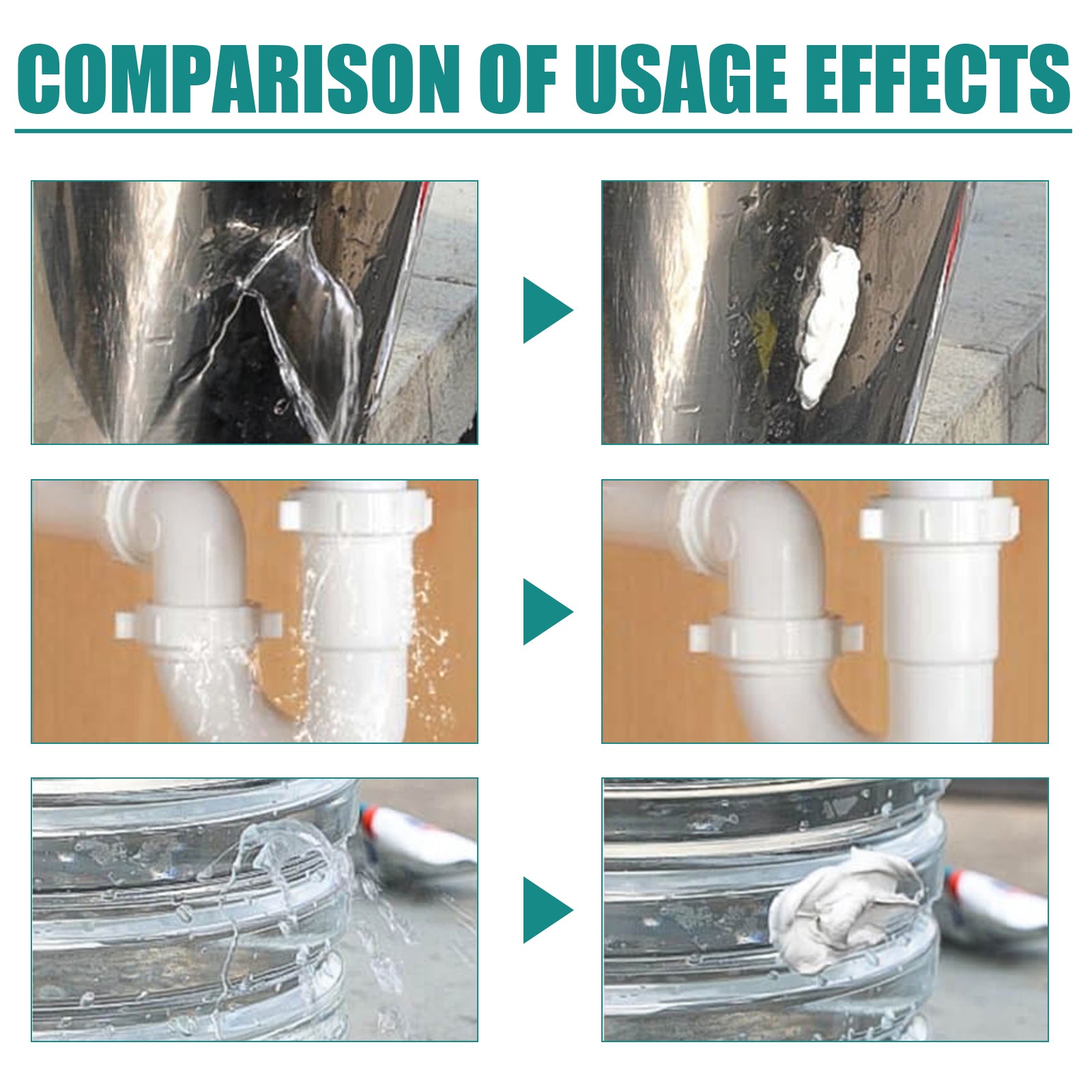 Underwater Bonding Waterproof Glue, Aquarium Glass Wooden Bucket Sewer Pipes Leakproof Waterproof Sealant